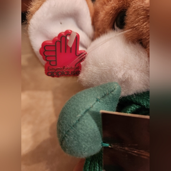 Chris Mouse Plush Christmas Mouse Vintage RARE NWT Caroler 1988 Applause (X) - Picture 8 of 8